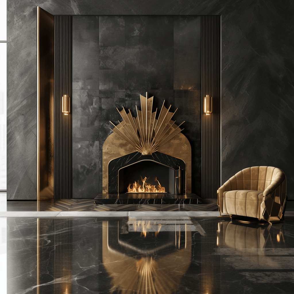 Art deco fireplace