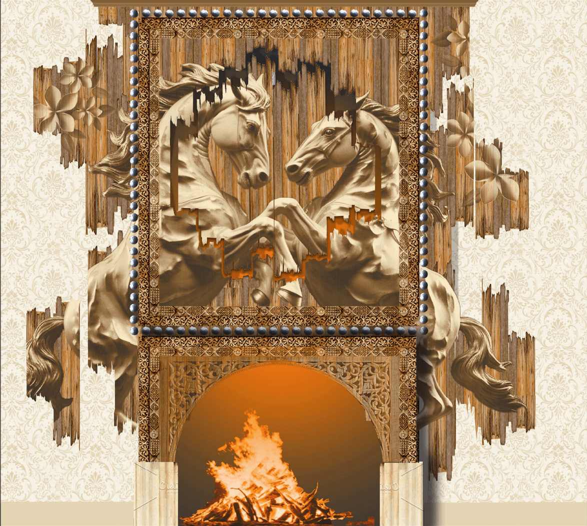 Cheminée en bois