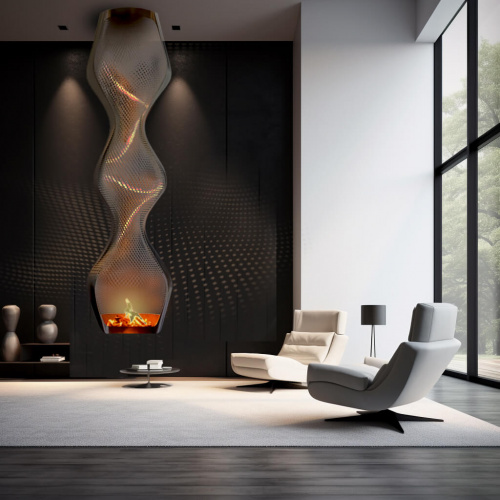 Metal fireplace